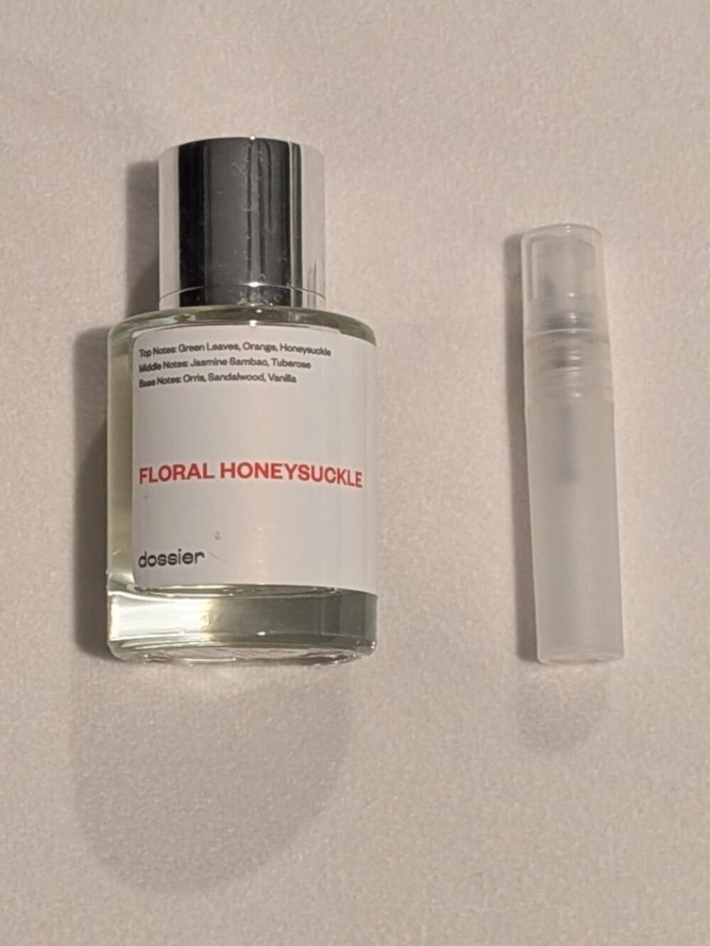 Dossier Floral Honeysuckle Perfume - Inspired by Gucci Bloom, 5 mL sample